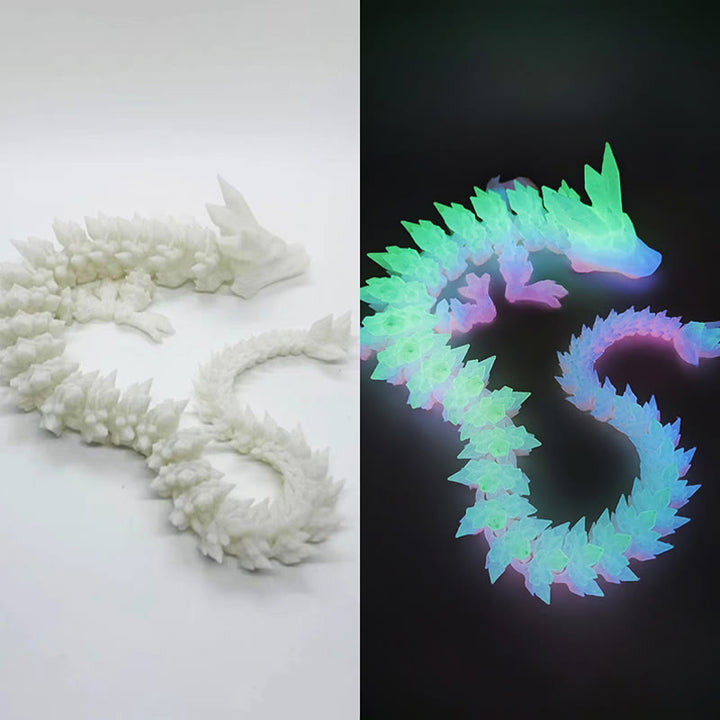 Feng Shui Drache, leuchtender 3D-gedruckter Drache, Glück, Erfolg, Heimdekoration - Leuchtender Regenbogen-Drache, 60 cm - image 19