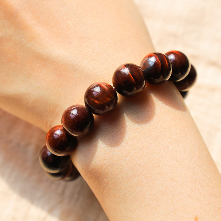 Buddha Stones Natürliches Tigerauge-Heilperlenarmband - image 8