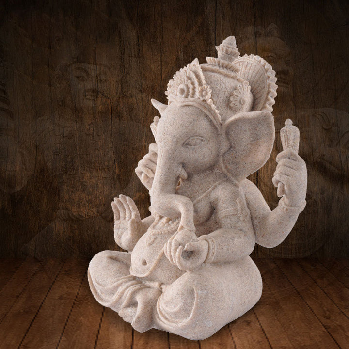 Buddha Stones, Ganesh Ganpati, Elefantenstatue, Reichtum, Segen, Heimdekoration - image 1
