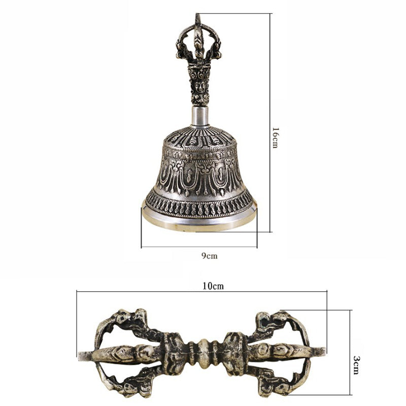 Buddha Stones Tibetische Meditationsglocke und Vajra Dorje Kupfer-Dekorationsset - image 27