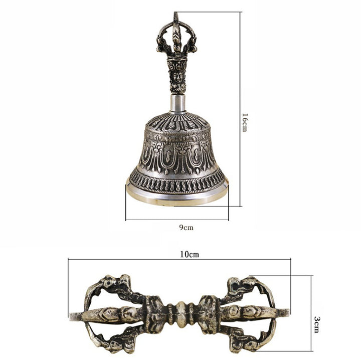 Buddha Stones Tibetische Meditationsglocke und Vajra Dorje Kupfer-Dekorationsset - image 27