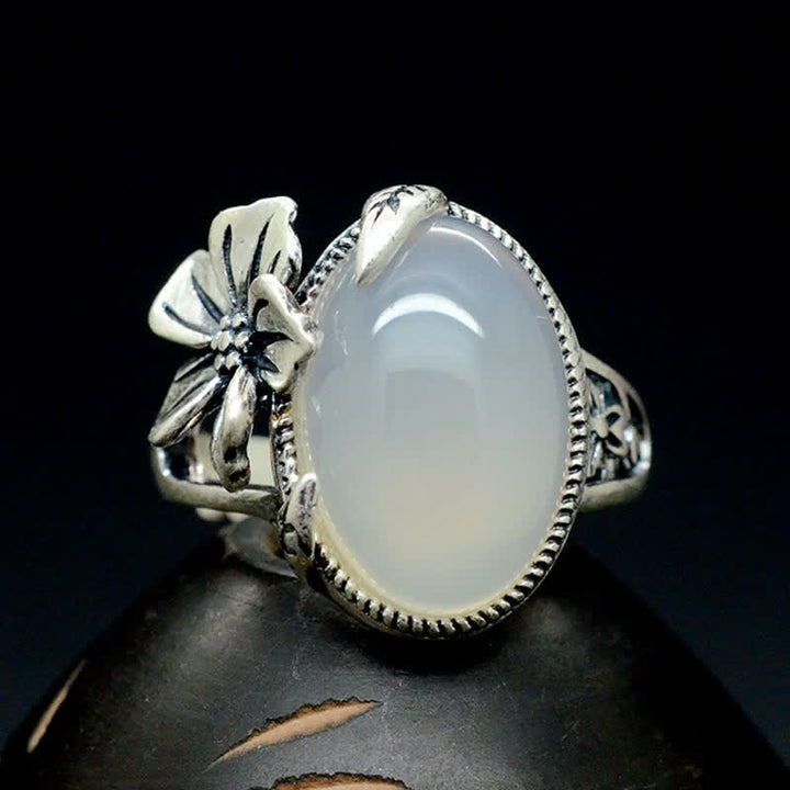 Ring für positive Harmonie aus 990er-Sterlingsilber mit natürlichem Chalcedon und Pflaume - image 10