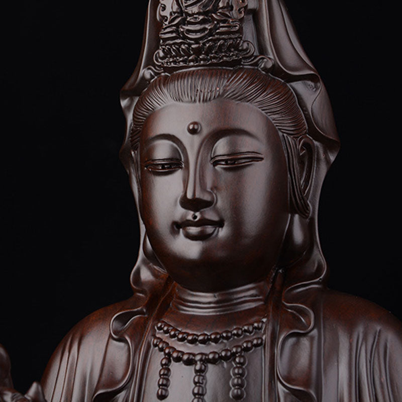 Avalokitesvara-Ebenholz, Lotus, Harmonie, Segen, Heimdekoration - image 5
