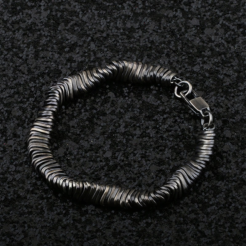 Buddha Stones 925 Sterling Silber Vintage Twisted Design Reichtum Heilung Kettenarmband - 18,5–19,5 cm - image 0
