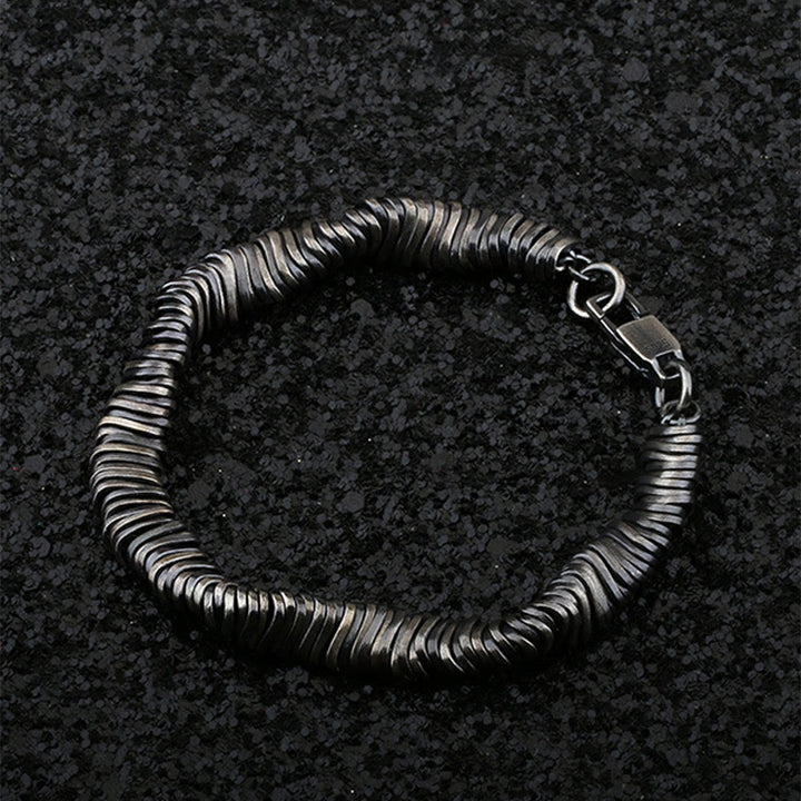Buddha Stones 925 Sterling Silber Vintage Twisted Design Reichtum Heilung Kettenarmband - 18,5–19,5 cm - image 0