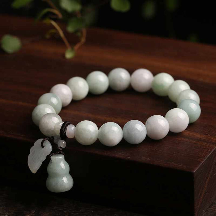 Buddha Stones, natürliches Jade-Pi-Xiu-Kürbis-Apfel-Erfolgsarmband - image 4