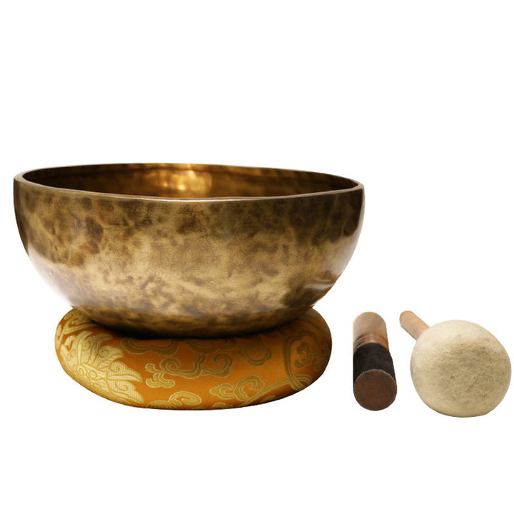 Tibetische Klangschale, handgefertigt für Heilung und Meditation, Klangschalen-Set mit positiver Energie - image 4