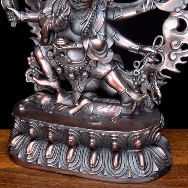 Tibet Mahakala Bodhisattva Figur Mitgefühl Kupfer Statue Dekoration - image 13