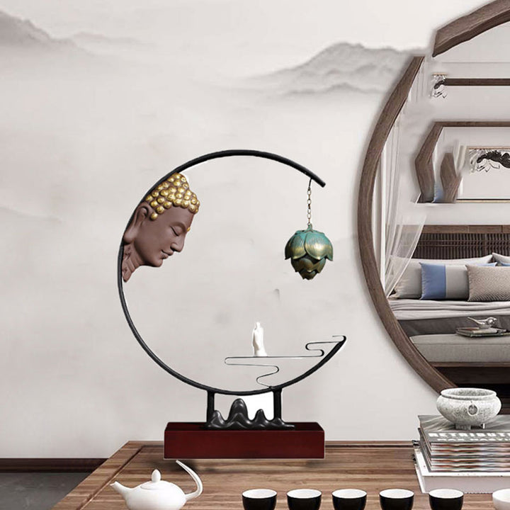 Buddha Stones Lotus Meditation Räuchergefäß zum Aufhängen, Dekoration - image 7