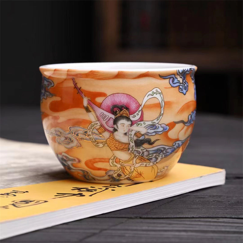 Buddha Stones Dunhuang Color Flying Apsaras Teetasse Kung Fu Teetasse