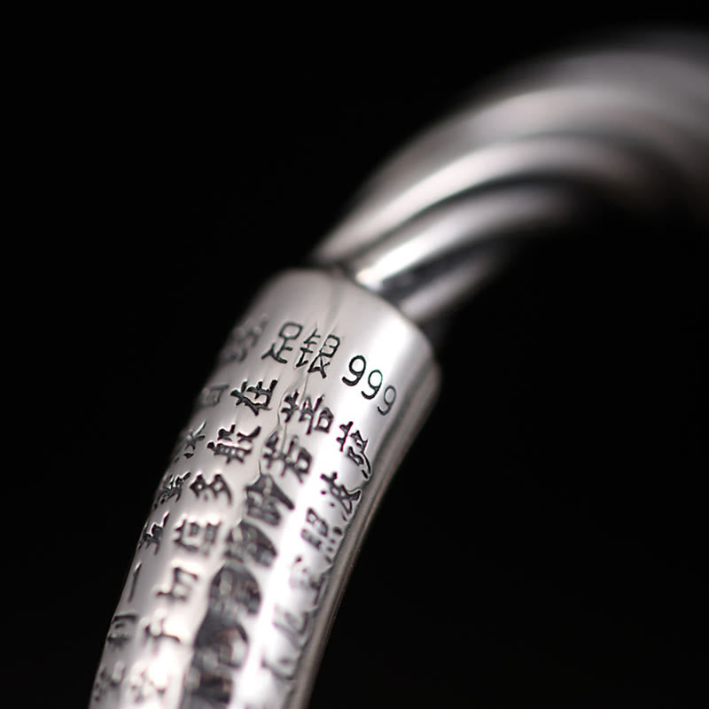 Buddha Stones, tibetisches Om Mani Padme Hum Herz-Sutra-Reinheits-Manschettenarmband - image 4