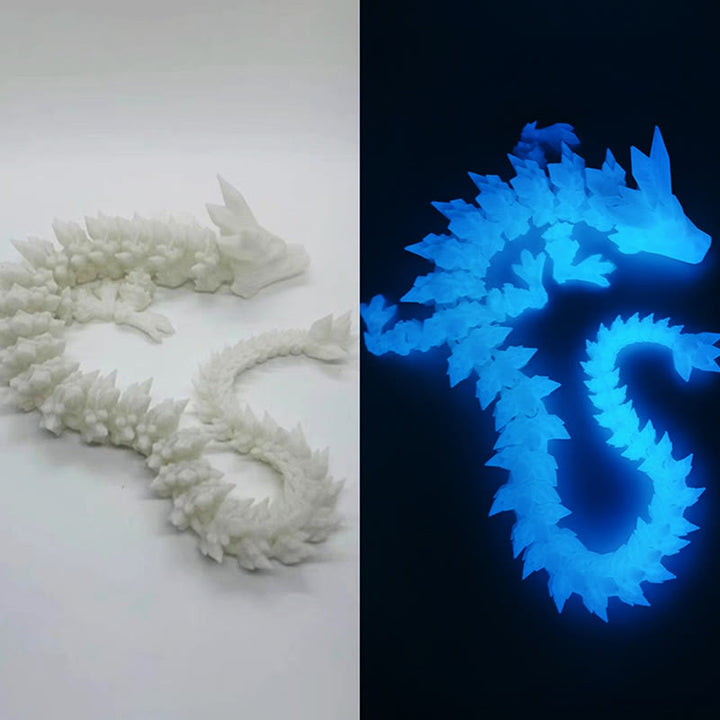 Feng Shui Drache, leuchtender 3D-gedruckter Drache, Glück, Erfolg, Heimdekoration - Leuchtend blauer Drache, 60 cm - image 17