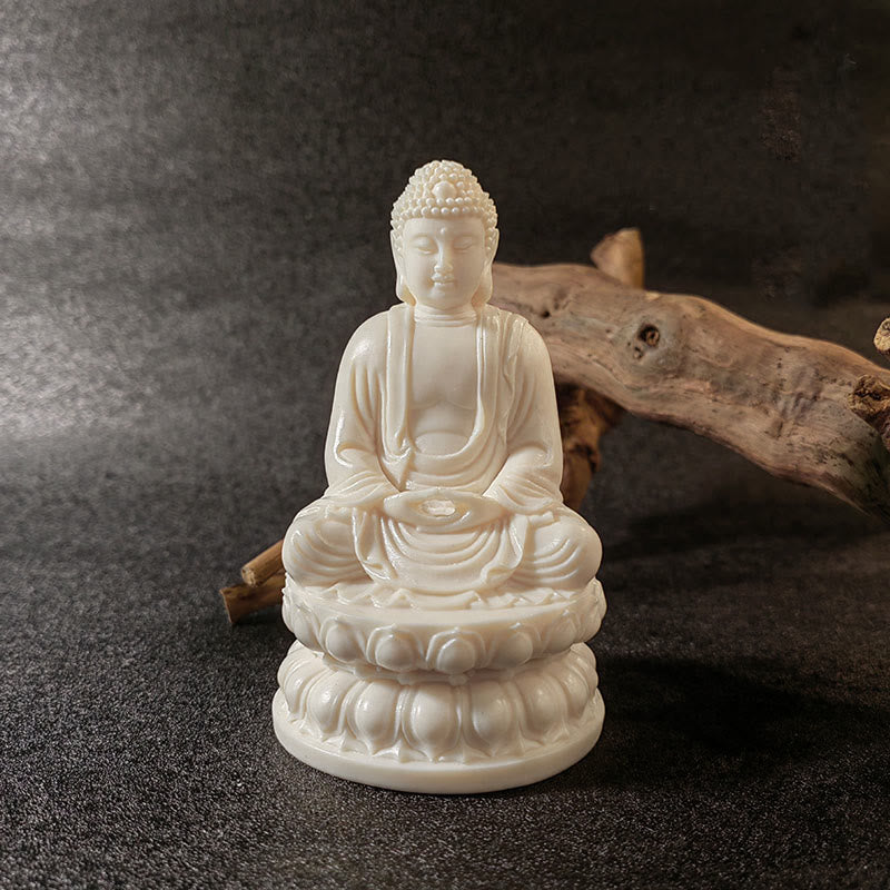 Buddha-Steine, Mini, Elfenbein, Frucht, Tathagata Buddha, Lotus, Kwan Yin, Avalokitesvara, Manjusri, Samantabhadra, Serenity, Schreibtisch-Dekoration