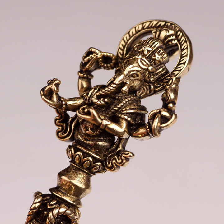 Tibetischer Ganesh Ganpati Elefant Gott des Reichtums Dorje Vajra spirituelle Kraft Halskette Anhänger - image 8