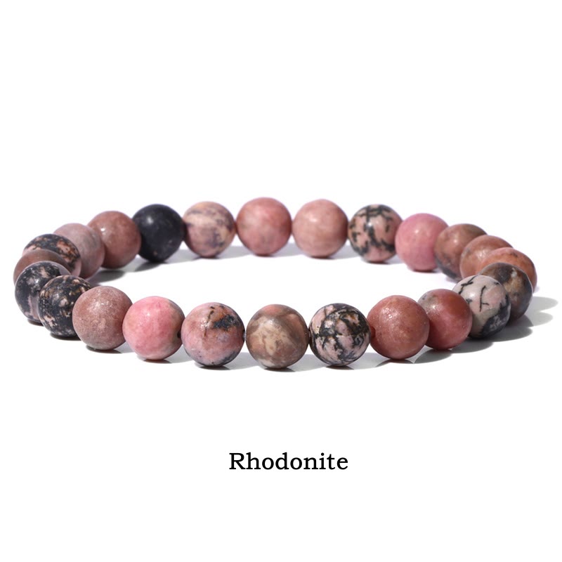 Buddha Stones Naturstein-Quarz-Heilperlen-Armband