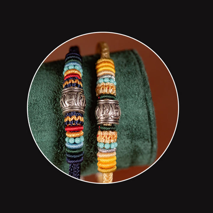 Buddha Stones Handgefertigtes geflochtenes Armband aus 925er-Sterlingsilber, tibetisches Om Mani Padme Hum Purity - image 14