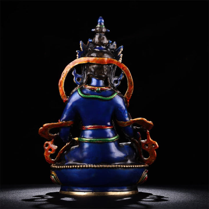 Gelbe Jambhala Bodhisattva Figur Serenity Kupfer Statue Heimdekoration - image 4