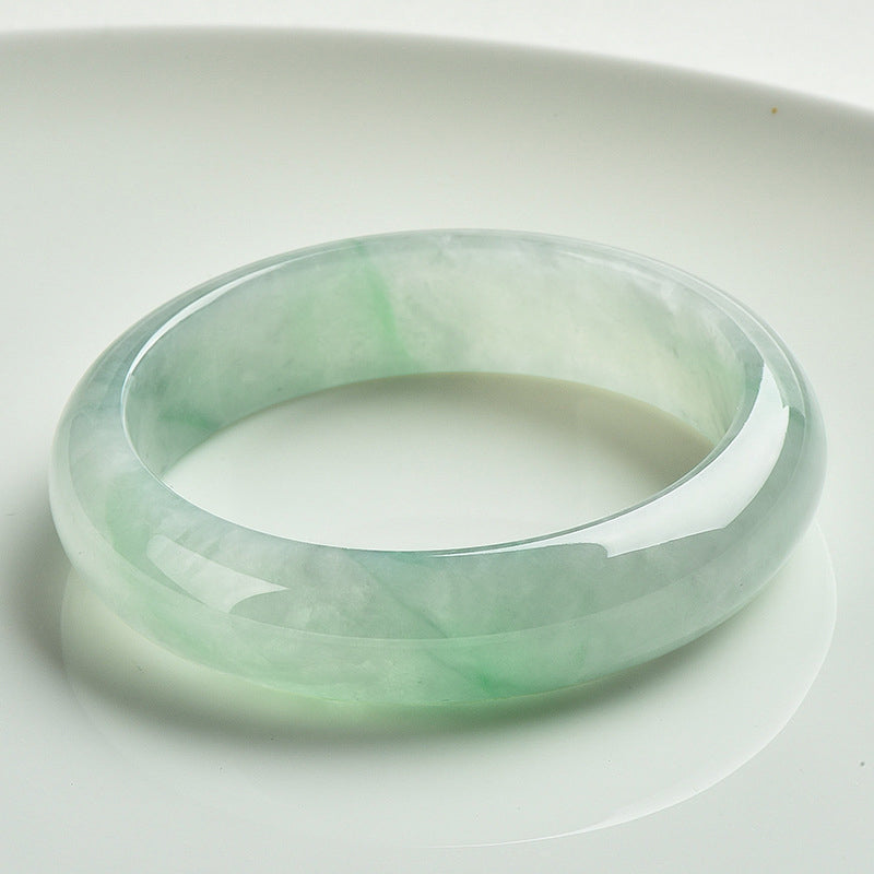 Buddha Stones, natürlicher Jade-Armreif, Wohlstand, Reichtum, Glück - 63-64 mm - image 0