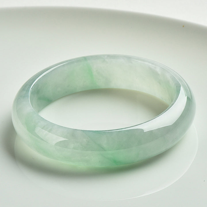 Buddha Stones, natürlicher Jade-Armreif, Wohlstand, Reichtum, Glück - 63-64 mm - image 0