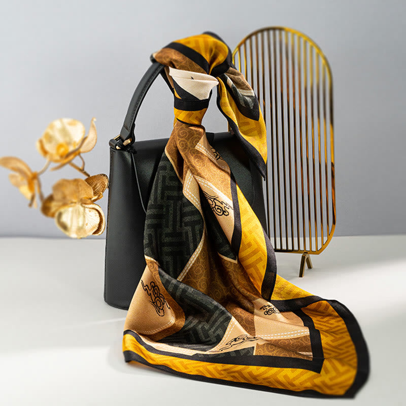 Buddha Stones, Dschungel-Ölgemälde, verheißungsvolle Wolken, Schal aus 100 % Maulbeerseide, doppelseitiger Seidenhalsschal der Premiumklasse 6A - image 21