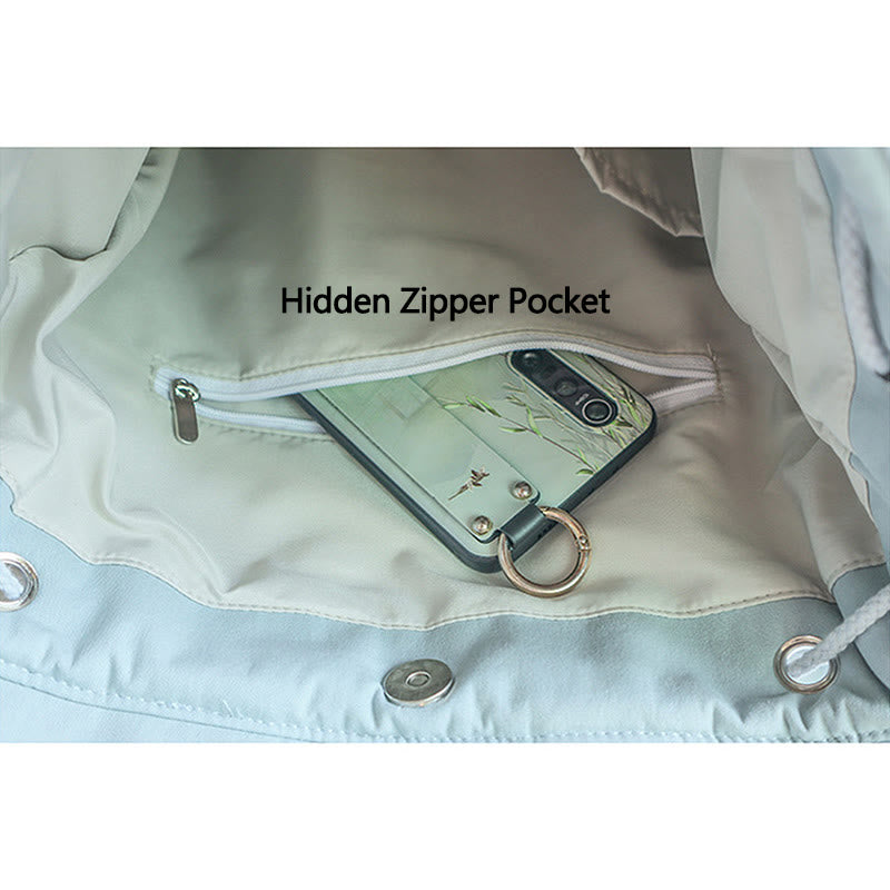 Handgemachter, bestickter Canvas-Rucksack mit Buddha Stones und großer Kapazität - image 4