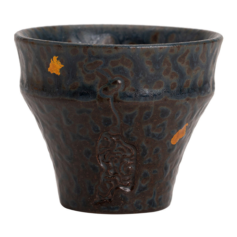 Buddha Stones Kleine Keramik-Teetasse im Vintage-Stil, Kung-Fu-Teetasse, 50 ml