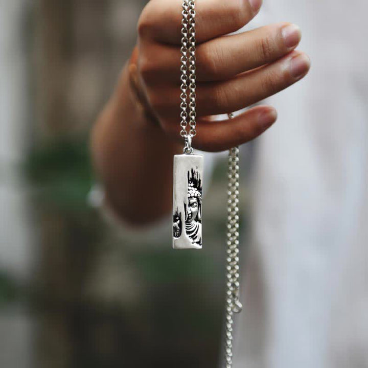 Buddha Stones ​​Tathagata Buddha Stärke Schutz Amulett Glücksbringer Halskette im Vintage-Stil - image 8