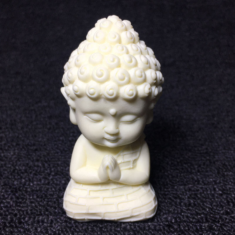 Buddha-Steine, Mini, Elfenbein, Frucht, Tathagata Buddha, Lotus, Kwan Yin, Avalokitesvara, Manjusri, Samantabhadra, Serenity, Schreibtisch-Dekoration