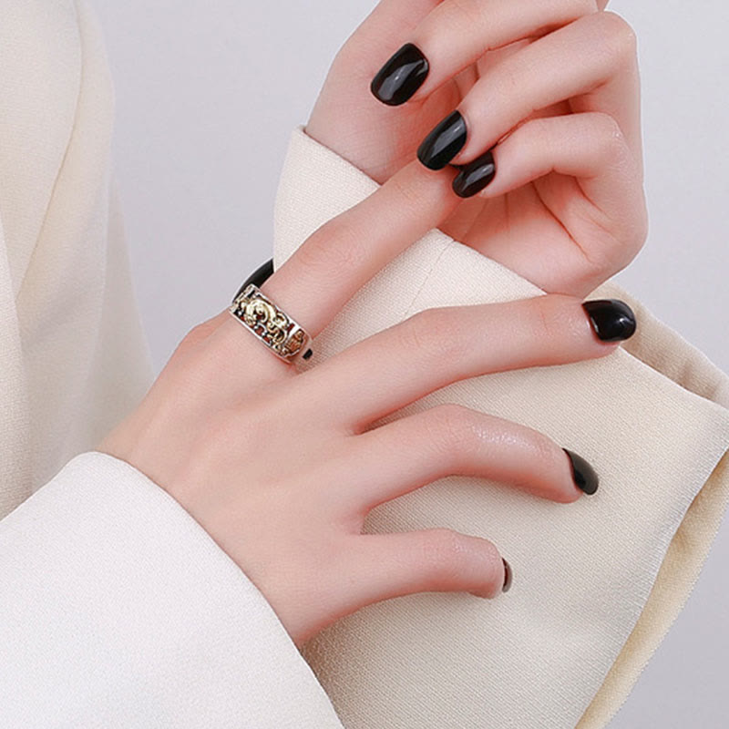 925 Sterling Silber PiXiu Luck Wealth Verstellbarer Ring - image 7