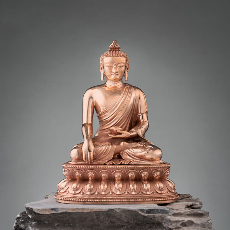 Gautama Shakyamuni Buddha Figur Serenity Kupfer Statue Home Dekoration - 30 x 24 x 17 cm - image 0