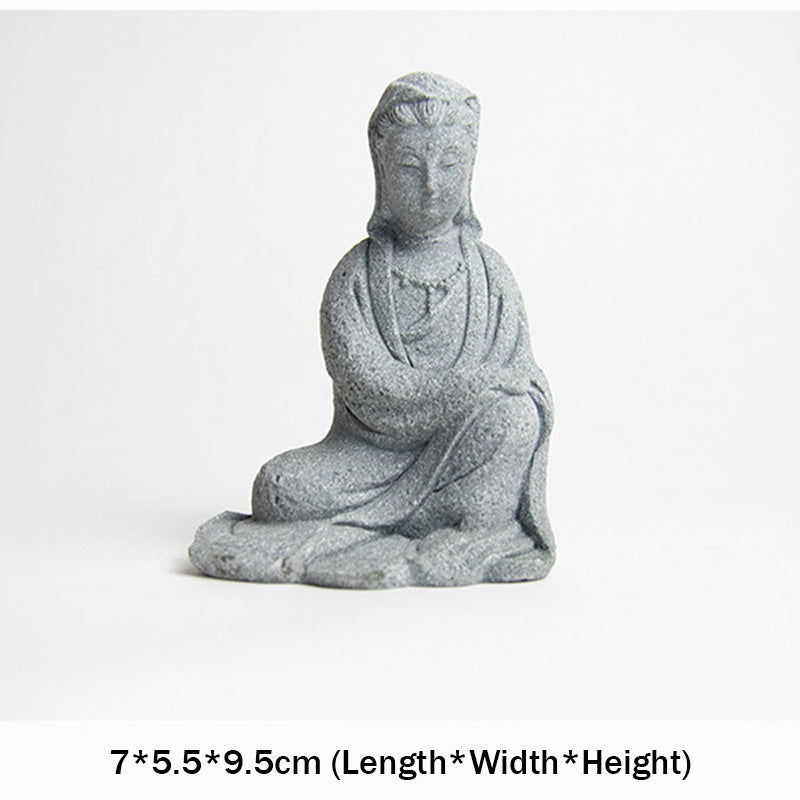 Buddha Stones Avalokitesvara Statue Segen Heimdekoration - 7 x 5,5 x 9,5 cm - image 5