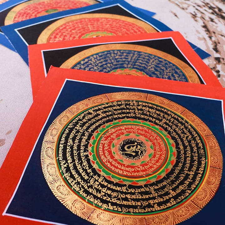 Tibetisches handgefertigtes Thangka-Gemälde, Segens-Thangka-Blindbox, zufälliges Farbmuster