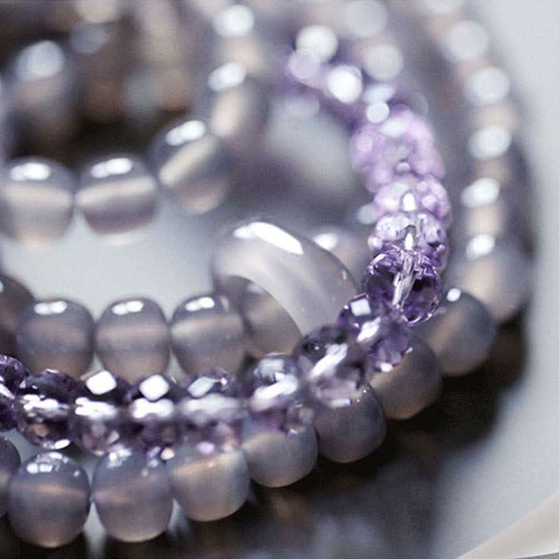 Natürliches Amethyst-Kristall-Meditations-Heilarmband - image 15