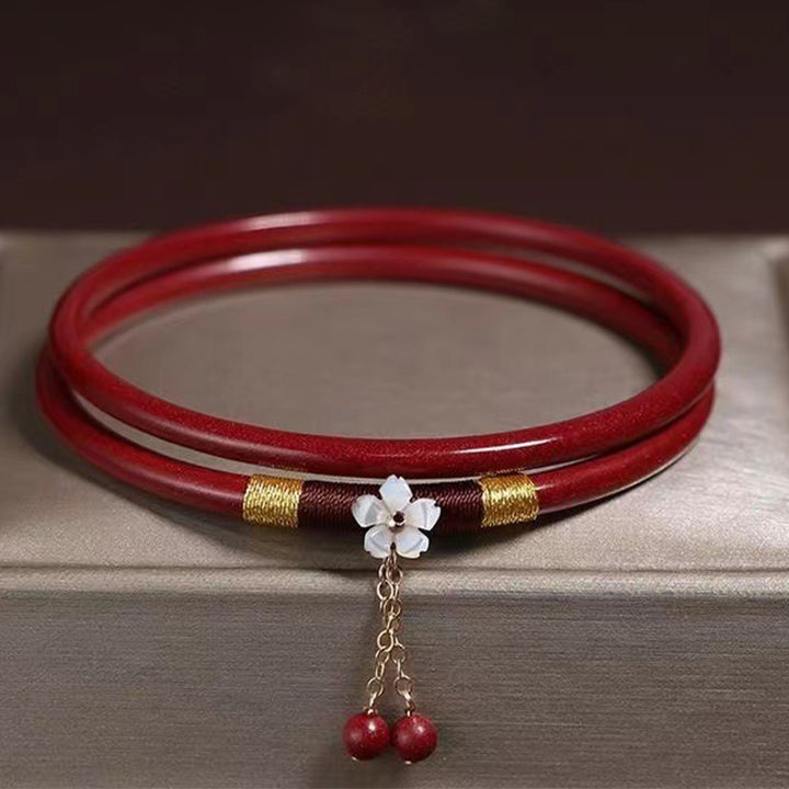 Armreif mit Buddha Stonesn, 2 Stück, Zinnober-Blume, Segen, Charm-Armband - image 2