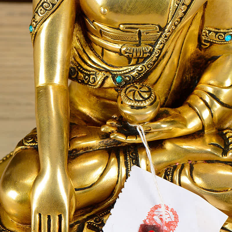 Buddha Shakyamuni Mitgefühl Kupfer Statue Dekoration - image 8