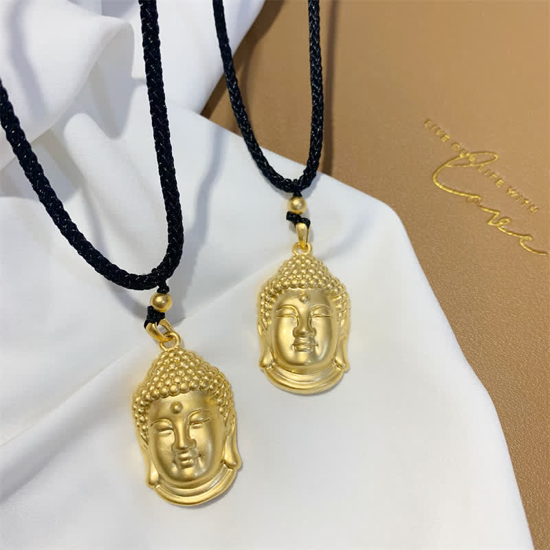 Gold Buddha Kupfer Reichtum Halskette Anhänger - image 2