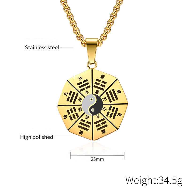 Bagua Yin Yang Balance-Halskettenanhänger aus Titanstahl - image 7