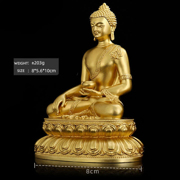 Shakyamuni Amitabha Medizin-Buddha-Figur, Gelassenheit, Kupferstatue, Heimdekoration - image 6