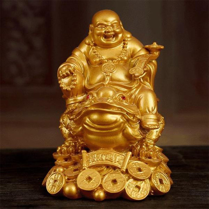 FengShui Maitreya Kröten-Ornament-Dekoration - Golden - image 5
