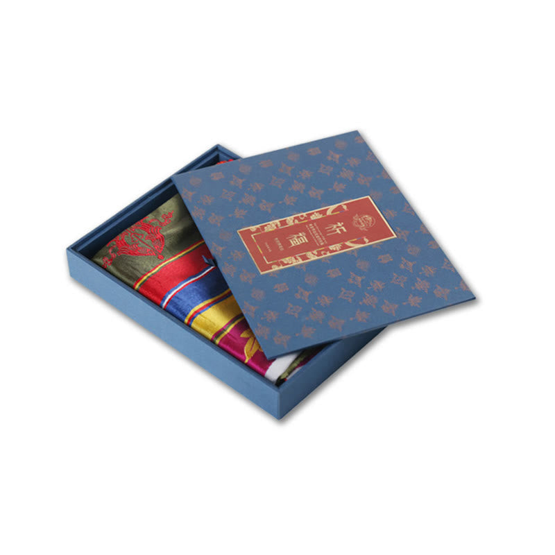 Tibetischer Glückssegen, mehrfarbige Lotus-Mantra-Jacquard-Khata-Dekoration - image 15