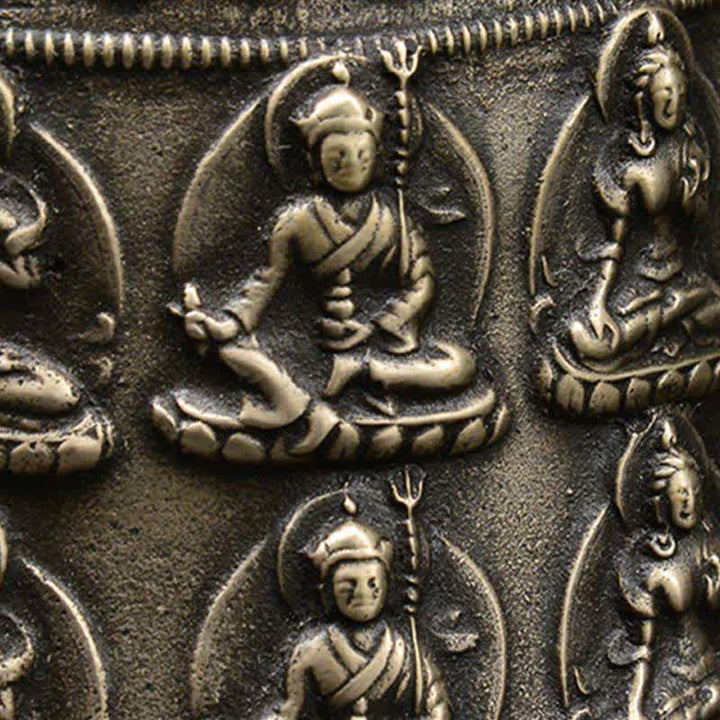 Tibetisch graviertes Buddha-Drachen-Windspiel, Glocke, Kupfer, Glück, Wanddekoration - image 6