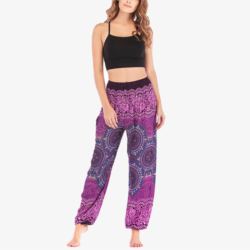 Buddha Stones Boho Lose Haremshose Damen Yogahose