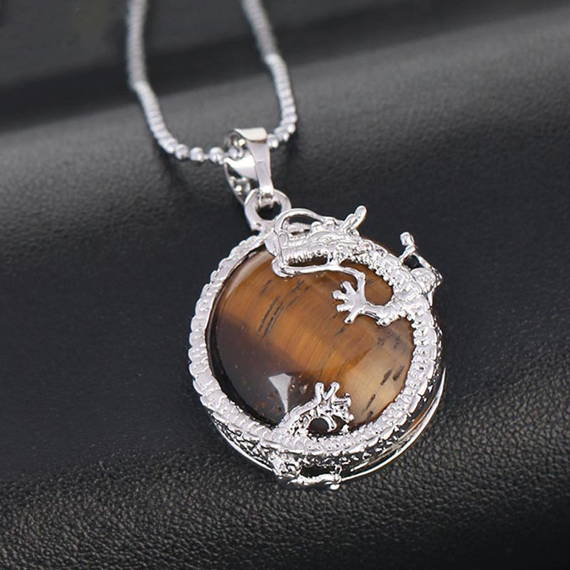 Buddha Stones, chinesischer Drache, natürlicher Quarzkristall, heilende Energie, Halsketten-Anhänger - image 21