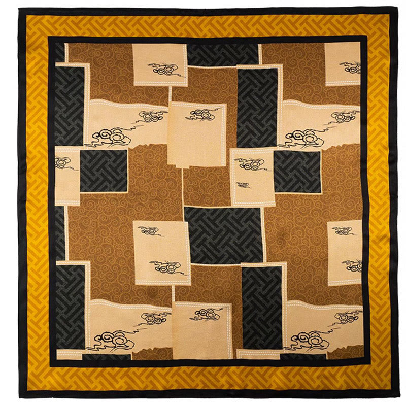 Buddha Stones, Dschungel-Ölgemälde, verheißungsvolle Wolken, Schal aus 100 % Maulbeerseide, doppelseitiger Seidenhalsschal der Premiumklasse 6A - image 22