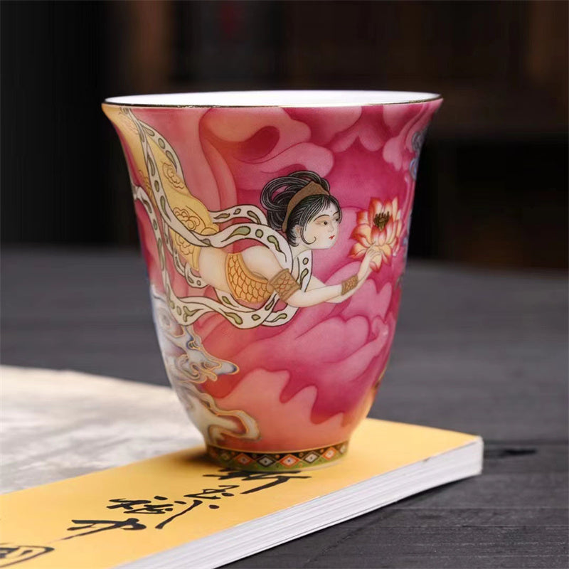 Buddha Stones Dunhuang Color Flying Apsaras Teetasse Kung Fu Teetasse