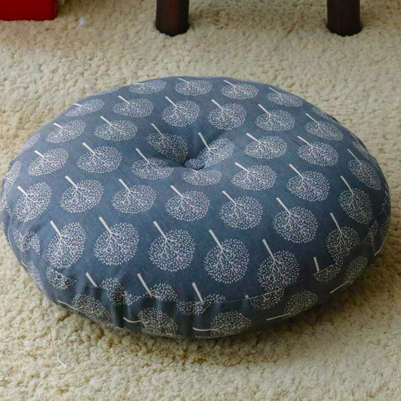 Lotus einfaches Muster Leinen Meditation Sitzkissen Home Wohnzimmer Dekoration - Abnehmbar - 40 cm * 10 cm - Hellstahlblau - image 24