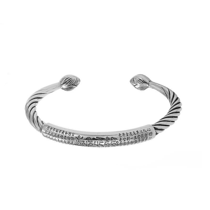 Buddha Stones, tibetisches Om Mani Padme Hum Herz-Sutra-Reinheits-Manschettenarmband