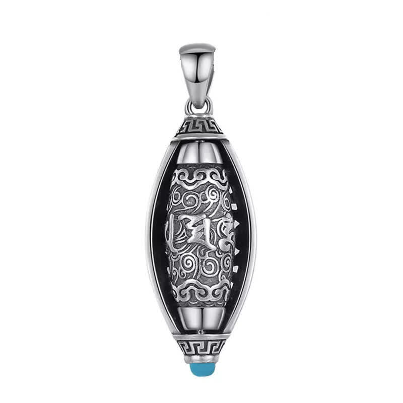 Buddha Stones Tibet Om Mani Padme Hum Protection Halskette Drehbarer Anhänger - image 10
