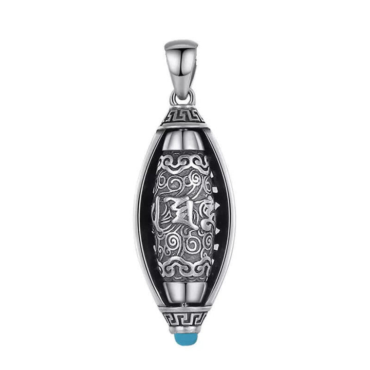 Buddha Stones Tibet Om Mani Padme Hum Protection Halskette Drehbarer Anhänger - image 10