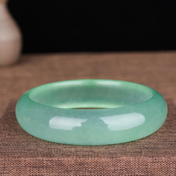 Buddha Stones, natürlicher Jade-Armreif, Glück, Heilung, Wohlstand